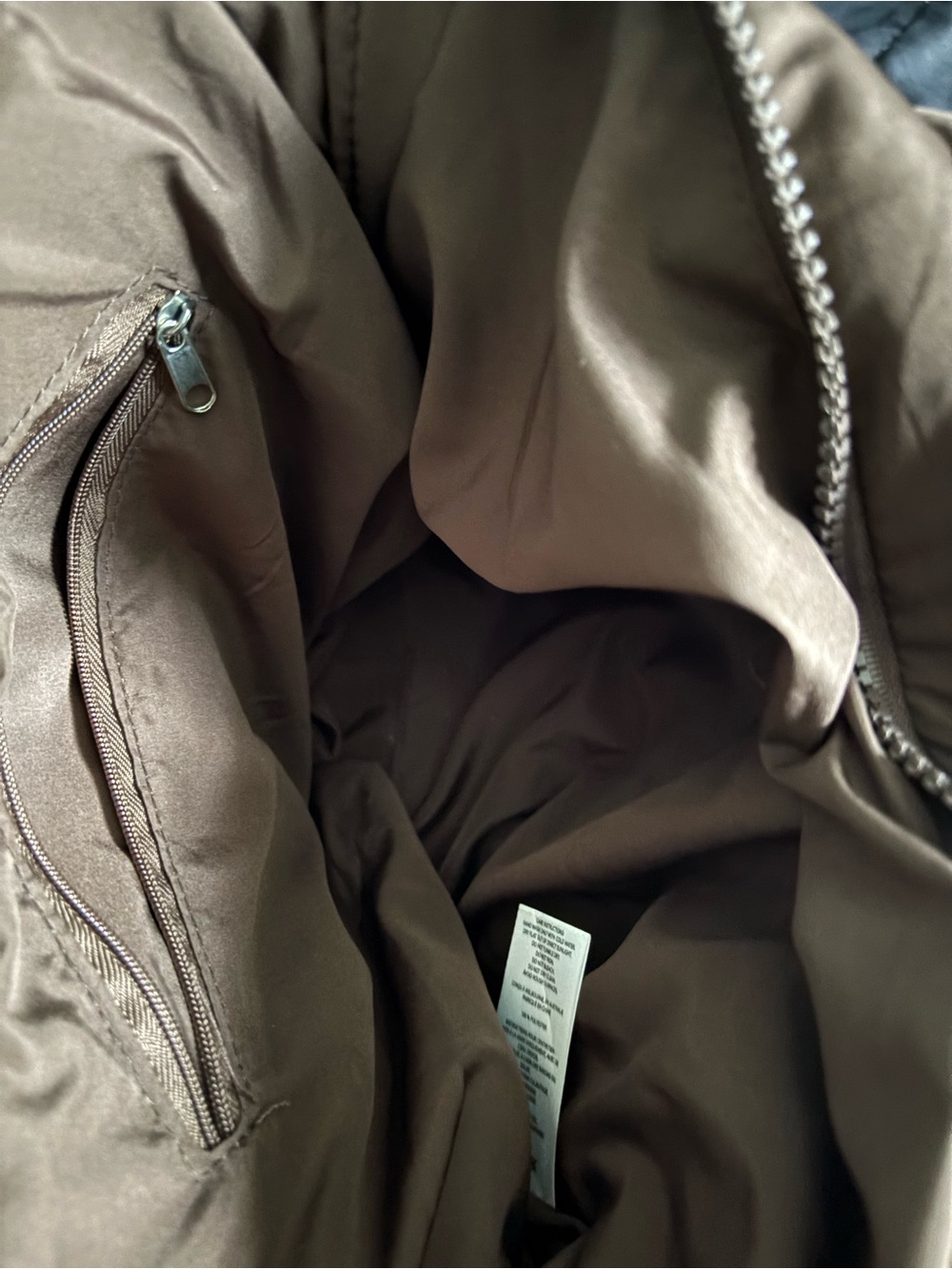 Wilo Brown Puffer Tote Bag - Women's Everyday Tote - Picture 3 of 3